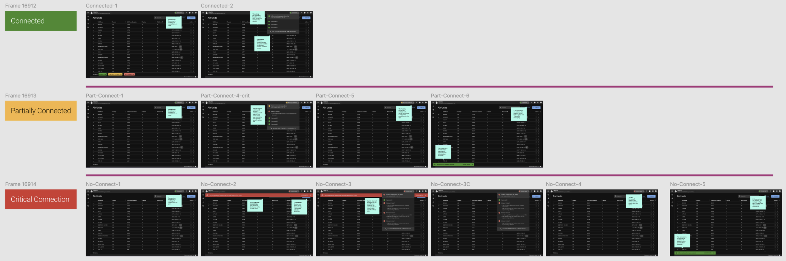 After: unified connection indicator component